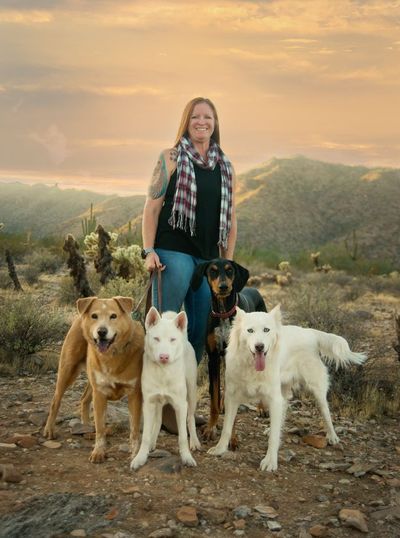 Denise and her dogs
