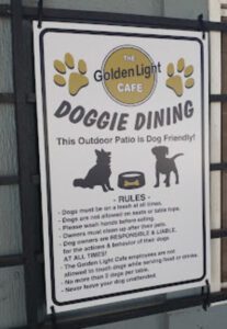 Amarillo's Best Dog-Friendly Restaurants Doggie Dining Sign